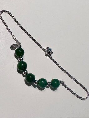 Jade & Sterling Silver Toggle Bracelet - JOY Collection